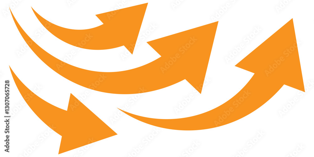 Canvas Prints curved arrow icons. curved arrows set. arrow symbol collection. vector
