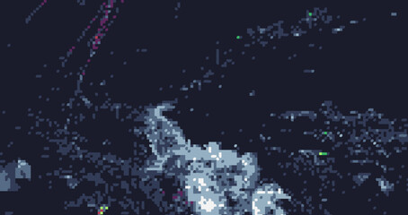 Stream in the jungle pixel art