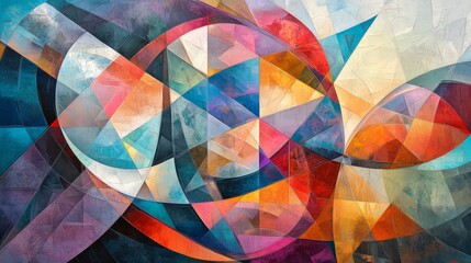 Electric arcs flowing through geometric shapes, abstract and vibrant, highly detailed and futuristic, dynamic and powerful, cosmic and artistic