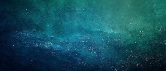 Obraz premium Stunning Teal and Deep Blue Nebula Space Background with Sparkling Stars