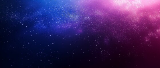 Fototapeta premium Abstract Cosmic Nebula Background with Blue and Purple Gradient and Sparkling Dust Particles