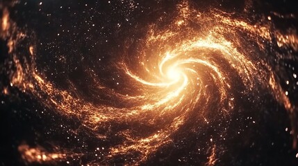 Obraz premium Glowing cosmic spiral floating in deep space, swirling stars and galaxies, cosmic and surreal, cinematic and powerful, highly detailed and vibrant