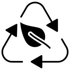 Biodegradable Glyph Icon