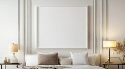 Empty frame in modern interior.
