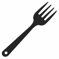 Single fork vector on white background.