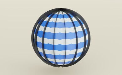 Beach ball. Inflatable swimming pool ball set realistic 3d illustration