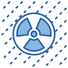Acid Rain Blue White Icon