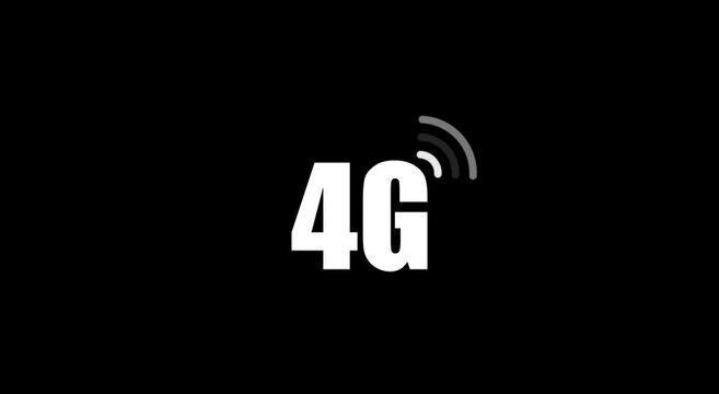 4G network speed icon animation ,best internet speed 4g