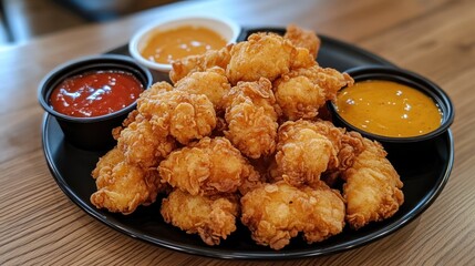 Crispy Chicken Tenders with Dipping Sauces