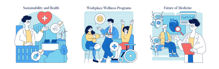 World Health Day. Flat Vector Illustration