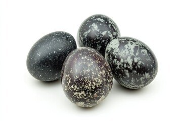 Century eggs isolated on white background 