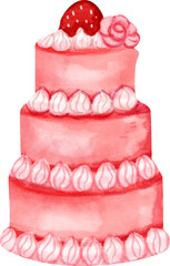 watercolor wedding cake