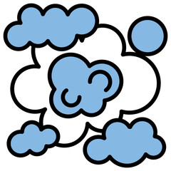 Smog Blue Black Icon