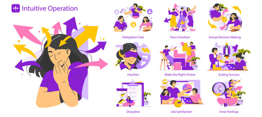 Intuitive Operation. Flat Vector Illustration