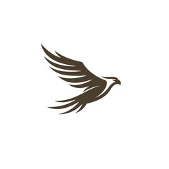 Elegant Flying Eagle Silhouette Symbolizing Freedom and Strength