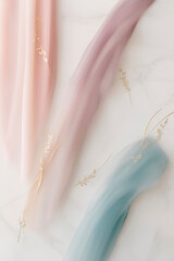 Obraz premium Abstract marble texture background with abstract color streaks and gold accents.