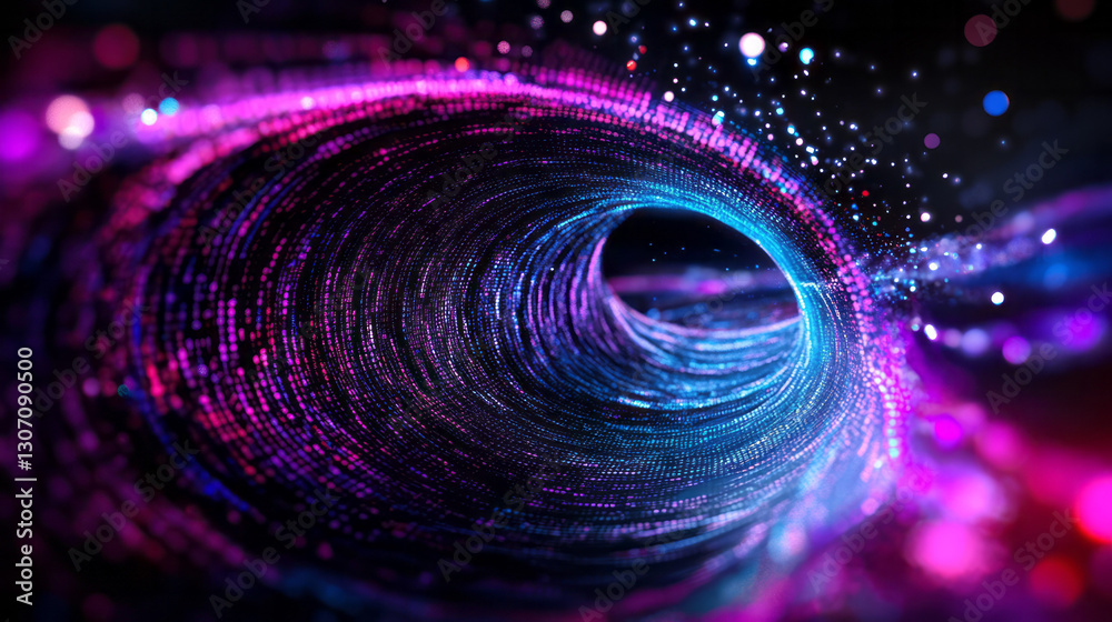 Aufkleber a visionary digital painting capturing pioneering digital innovation, where fluid streams of binary