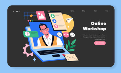 Workshops. Flat Vector Illustration