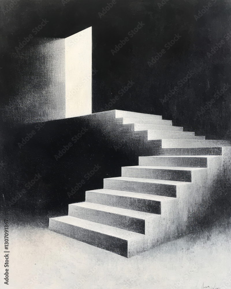 Leinwandbilder a minimalist artwork merging contrasting viewpoints with delicate textures and soft luminescence,