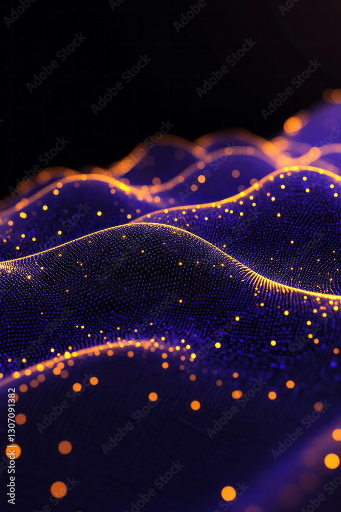 Aufkleber a futuristic blueprint of creative evolution, with interlaced lines and vibrant data streams