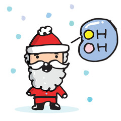 Cute Santa claus in christmas day,Winter vector seamless pattern with cute Santa claus and Christmas decorations, Santa claus for vector illustration for t-shirt ,card, poster design for kid