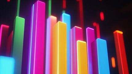 Vibrant Neon Lights Abstract Background
