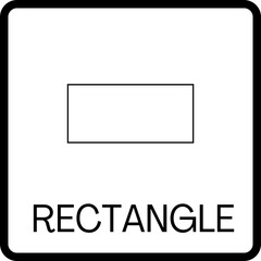 Coloring Shapes Flashcards for Kid - rectangle