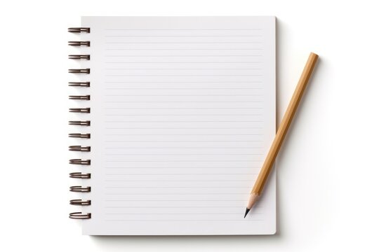 A notepad pencil paper diary.