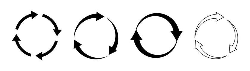 Recycle black icons. Recycle vector icon. Recycling symbols. Recycle symbol icon