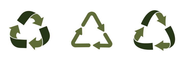 Recycle vector icon. Recycling symbols. Recycle symbol icon