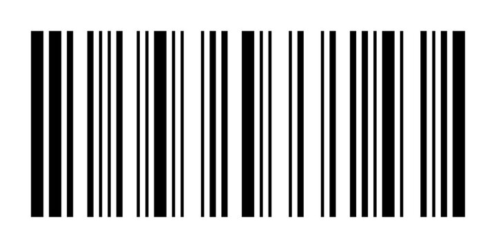 Barcode vector icon. Bar code black icon. Realistic barcode
