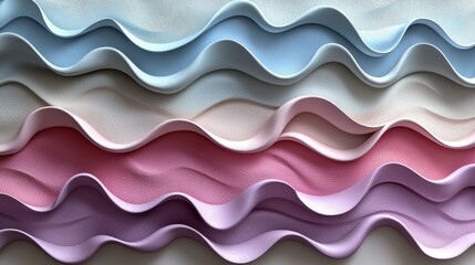 Pastel Fabric Ripples, Abstract Design