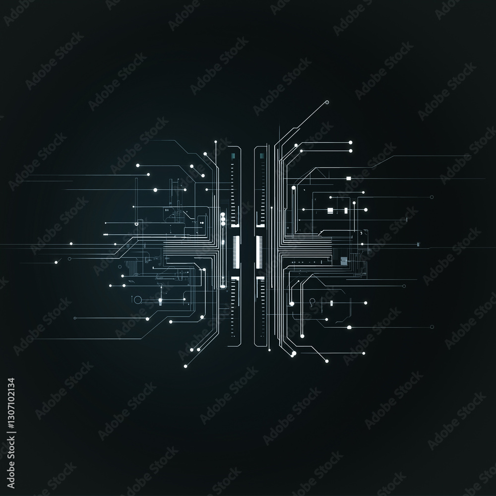Poster cybernetic web: an intricate digital rendering of a cybernetic web, illuminated with sleek lines and