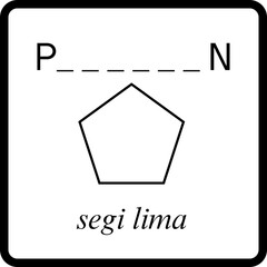 Coloring Shapes Flashcards for Kid - pentagon (4)