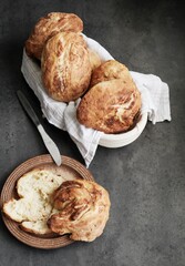 Fresh bakery buns, homemade with cinnamon and butter