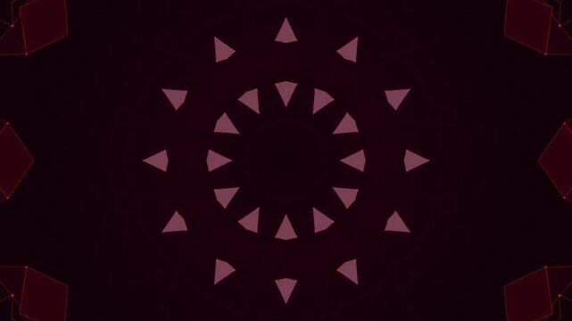 red blocks mandala kaleidoscope background