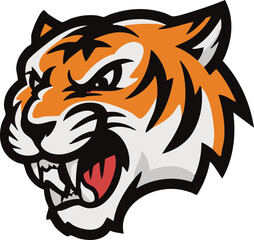 Fierce and Bold Mascot Logo with Vibrant Background