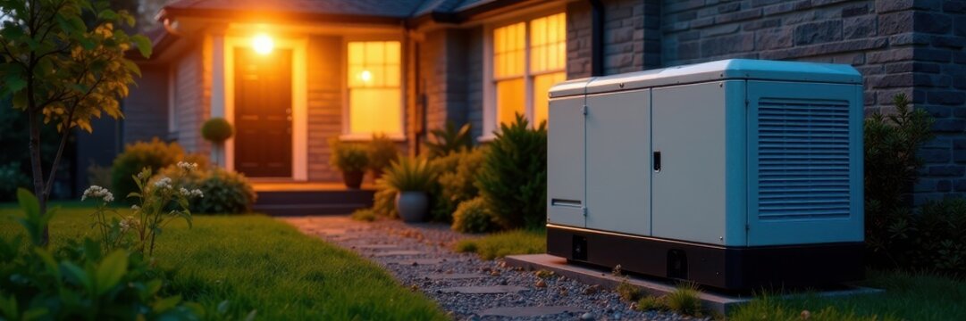 Home generator installation, providing reliable power backup , electricity, residential