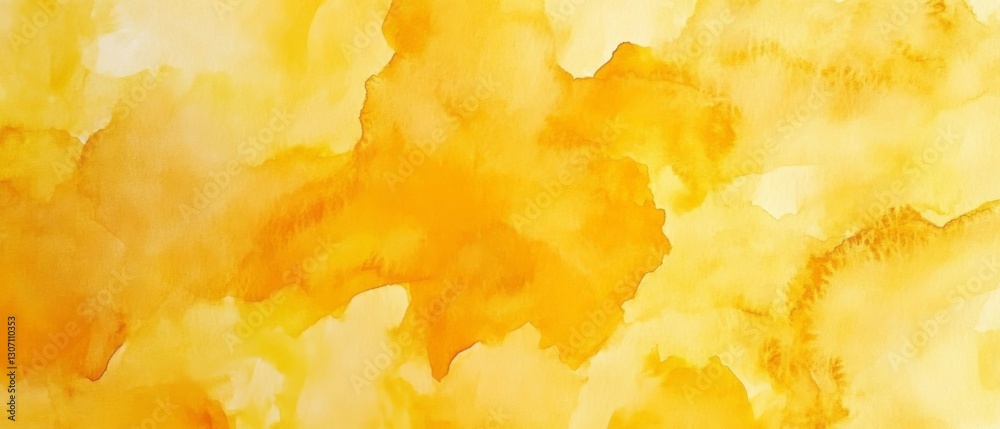 Poster ..abstract yellow watercolor painted paper texture background banner panorama..