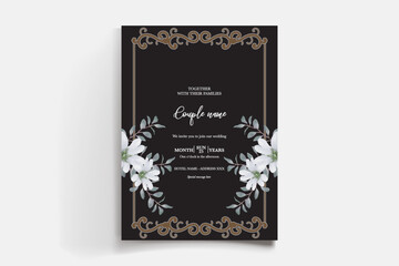 BRIDAL SHOWER FLORAL INVITATION TEMPLATE