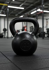 Fototapeta premium Heavy Kettlebell in Modern Fitness Center