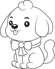 an adorable dog for kids coloring book