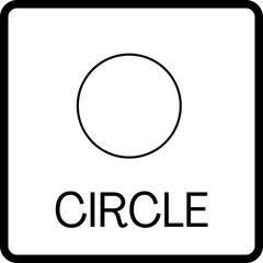 Coloring Shapes Flashcards for Kid - circle