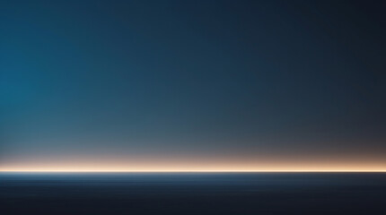 Calm ocean horizon under a starry night sky with subtle glowing light on the water surface