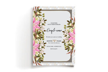 BRIDAL SHOWER FLORAL INVITATION TEMPLATE