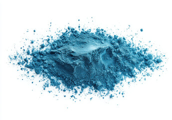 Obraz premium Blue Powder Pigment Explosion on White Background