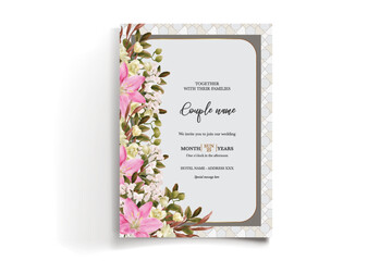 BRIDAL SHOWER FLORAL INVITATION TEMPLATE