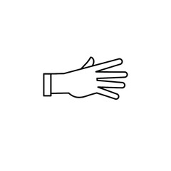 Obraz premium Hand Outline Icon
