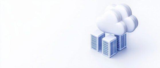 Growth Hacking Strategies for Rapid Business Expansion, Cloud computing concept with servers and cloud icon