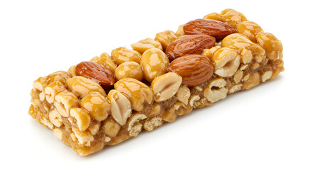 peanut bar in white background no almond or no other nuts only peanut 